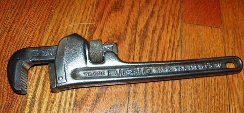 Vintage RIDGID 10&#034; Inch Pipe Wrench Adjustable Heavy Duty Steel Tool