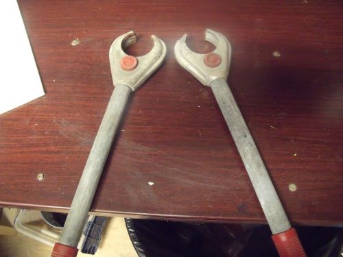 Old pipe wrenches, vintage tools, 1 1/4&#034; - 2&#034; for sale
