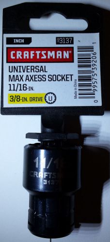 New Craftsman 3/8 in. Dr. Universal Max Axess 11/16 in Socket # 3137