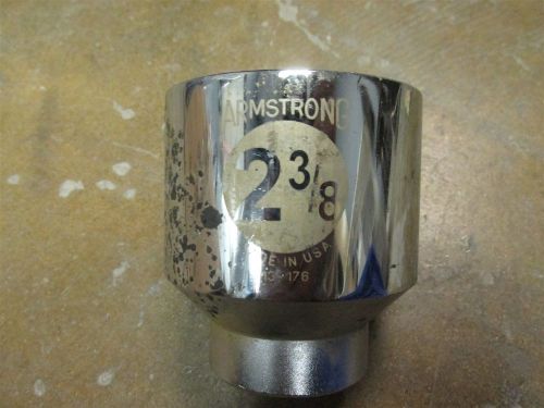Armstrong 13-176 Chrome 2-3/8&#034; Standard Socket 12 Point 3/4&#034; Drive Made in USA!