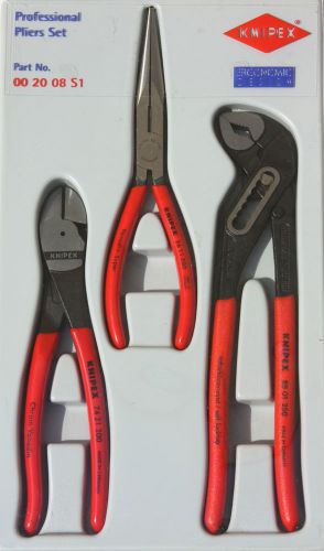 Knipex 3 pc. pliers set kn 00 20 08 us1 for sale
