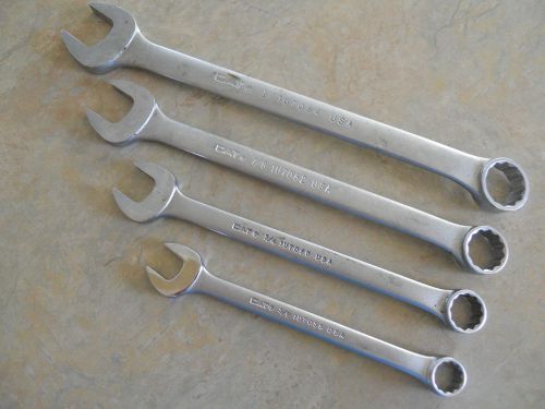CATERPILLAR CAT Lot of 4 COMBINATION WRENCH 1&#034; 7/8&#034; 3/4&#034; 5/8&#034;