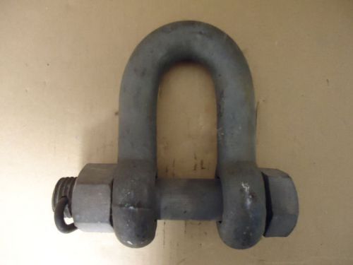 Large heavy duty industrial tow shackle 1 1/2&#034; thick 2 1/2&#034; opening 1 1/4&#034; pin for sale