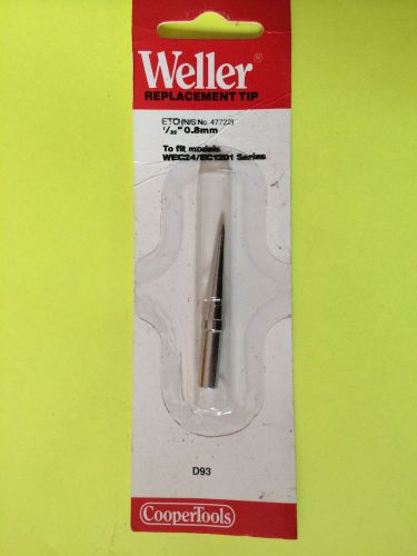 Weller ETO 1/32&#034; 0.8mm Tip for WEC24/EC1201 series Soldering Irons