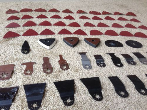 15 Oscillating Multi Tool Saw Blades, sanding pads, and cutter blades