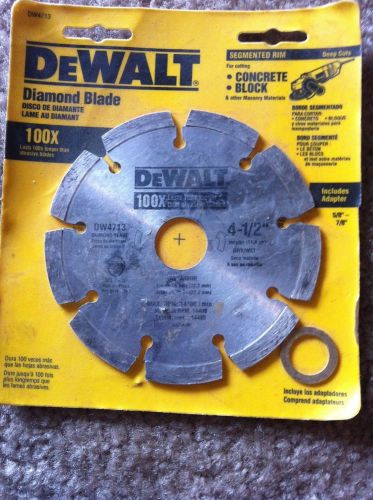 Dewalt electric grinder concrete and block 4 1/2&#034; Diamond saw Blade tool new