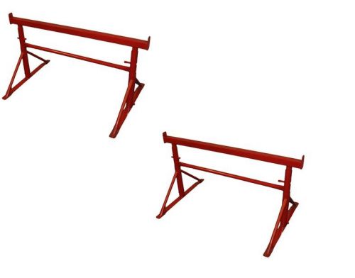 2 x size 1 adjustable builders steel trestles for sale