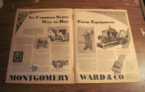 1929 Montgomery Ward Statley One Lung Engine large double page ad
