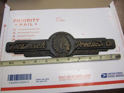 TECUMSEH  CAT IRON SIGN NAME PLAT TAG Small Engine OIL HITMISS STEAM STEEM PUNK