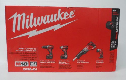 Milwaukee 2696-24 m18 4 tool combo kit for sale
