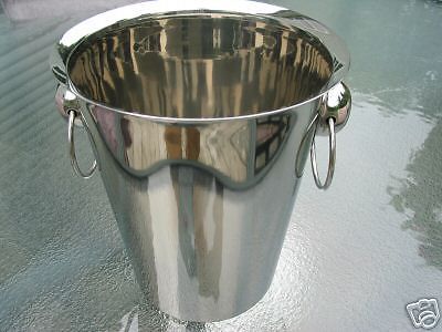24 wine / ice buckets  4 qt - stainless steel - nib! for sale