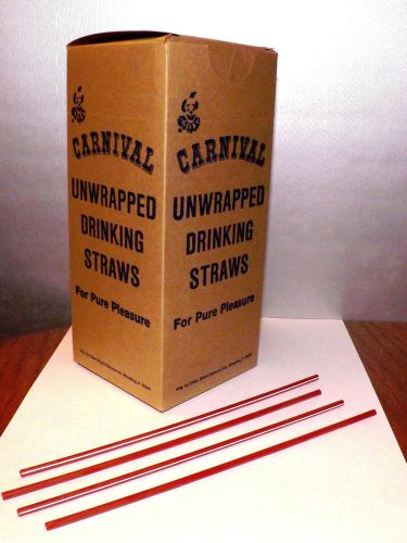 Full case 5000 10 boxes of slim 7.75 carnival tall drink straw highball stir for sale