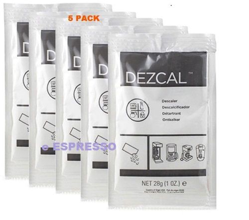 Urnex dezcal coffee maker &amp; espresso descaler - 5 pack for sale