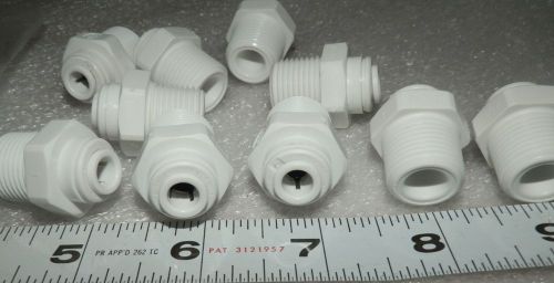 Food grade 1/4&#034;  tubing x 3/8&#034; male pipe  connectors new unused for sale