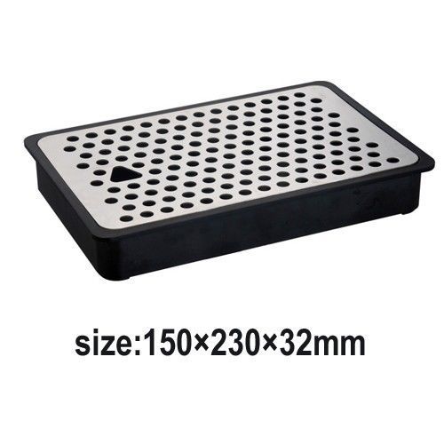 DRIP TRAY STAINLESS STEEL BOARD BLACK PLASTIC BASE FOR BEER FAUCETS AIRPOTS KEG