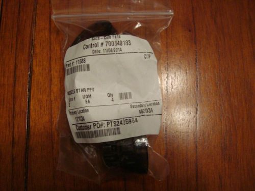 Coca Cola Part  Star Fast Flow Valve #11588 Nozzle Star FFV Bag of 4 Nozzles