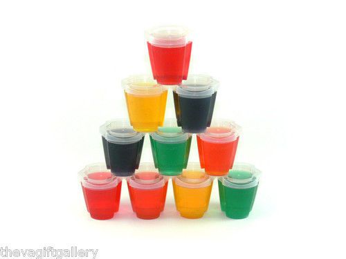 400 ez squeeze jello shot cups &amp; lids party favor drink bar college frat alcohol for sale