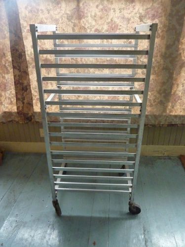 large commercial pizza tray rack with wheels