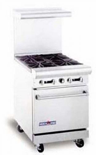 Ar4  4 burner american range with oven below - restaurant for sale