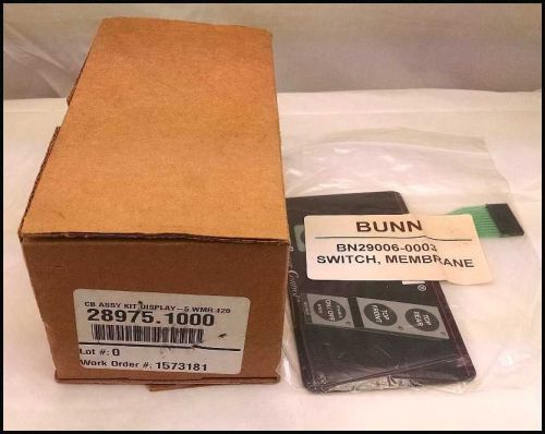 BUNN COFFEE BREWER 28975.1000 CONTROL BOARD 29006.0003 MEMBRANE SWITCH  NEW OEM