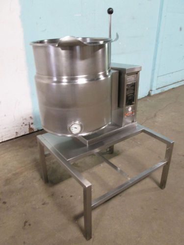 &#034;cleveland&#034; h.d. commercial s.s. electric 40qt. steam jacketed kettle on stand for sale