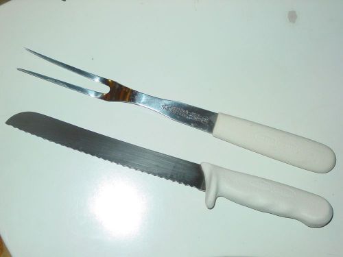 Dexter russell sani-safe carving fork &amp; serrated slicer for sale