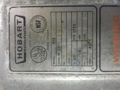 Hobart 512 Slicer Gauge Plate