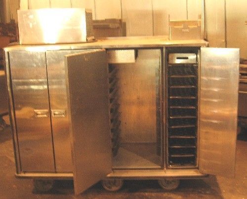 Hospital rolling  hot cold food storage cabinet s/steel for sale
