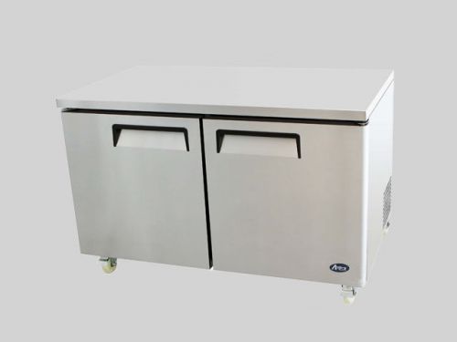 New atosa double two door under counter reach-in refrigerator mgf8403 nsf. for sale