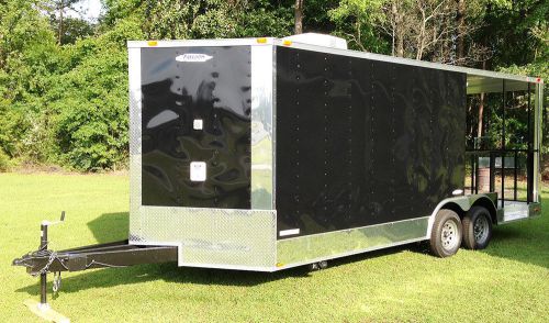 8.5x20 tandem axles  12&#039; box with 8&#039; porch bbq concession trailer for sale