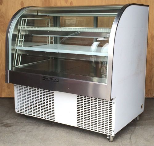 BEVERAGE AIR CDR4-1 REFRIGERATED CURVED GLASS DISPLAY CASE MERCHANDISER