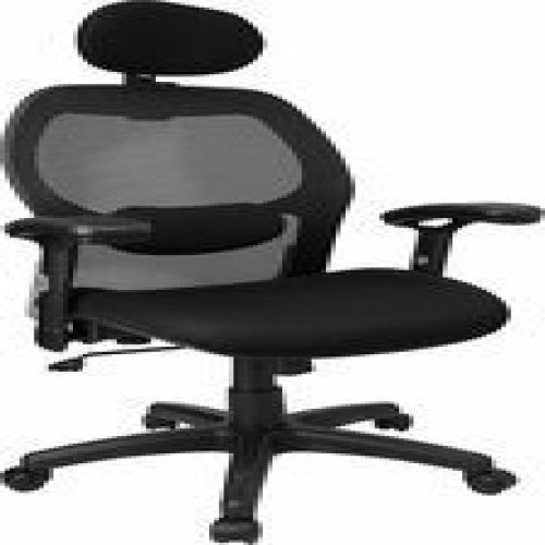Flash Furniture LF-W42B-HR-GG High Back Super Mesh Office Chair with Black Fabri