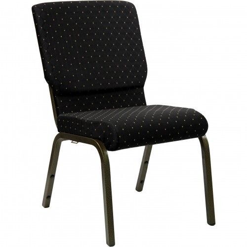 Flash Furniture XU-CH-60096-BK-GG HERCULES Series 18.5&#039;&#039; Wide Black Dot Patterne