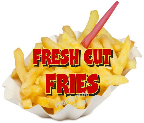 Fresh Cut Fries Decal 24&#034; Potato Concession  Restaurant Food Truck Vinyl Menu