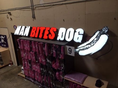 Man Bites Dog Illuminated Channel Letter Sign 14&#039;