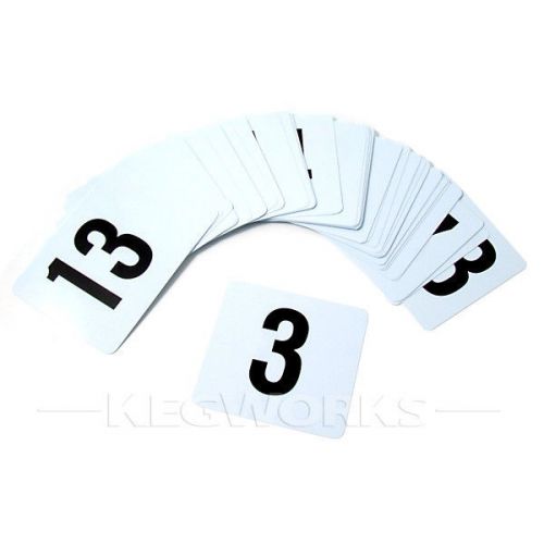 Plastic table marker number cards for banquets or poker tables #1-100 - wedding for sale