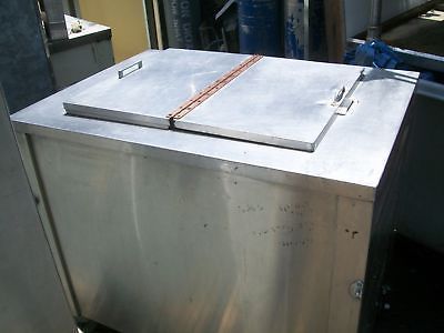 REFRIGERATOR ON CASTERS, 115 V, S/STEEL, FOLD UP LID, NICE, 900 ITEMS ON E BAY
