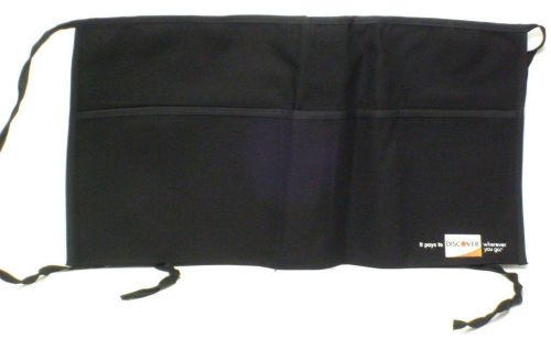 12 (1 Dozen) Black Waiter/Waitress 3 Pocket Waist Aprons