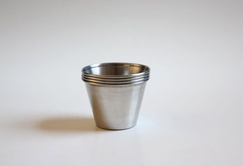 SET OF 4 STAINLESS STEEL SAUCE CUPS FREE SHIPPING