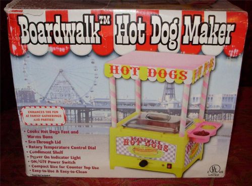 Boardwalk Hot Dog Maker-NEW IN BOX-Cooks Hot Dogs &amp; Warms Buns-Counter Top-NEW