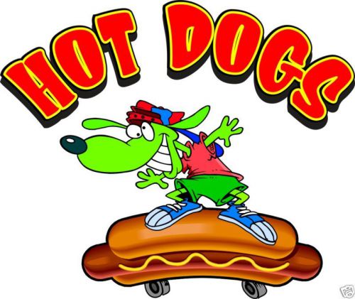 Hot Dogs Skateboard Hotdogs Food Concession Decal 24&#034;