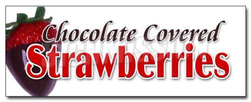 12&#034; CHOCOLATE COVERED STRAWBERRIES DECAL sticker candy dipped chocolatier sweet