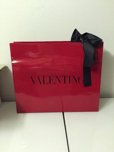 Valentino Extra Large Red Paper Shopping Bag