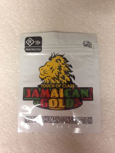 50 Jamaican Gold 1.5g EMPTY** Mylar Ziplock Bags (FREE BONUS BAGS)