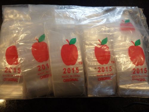 2015 Apple 1000 Mini Ziplock Bag Bags Baggies Tiny Plastic Jewelry Coin Dime