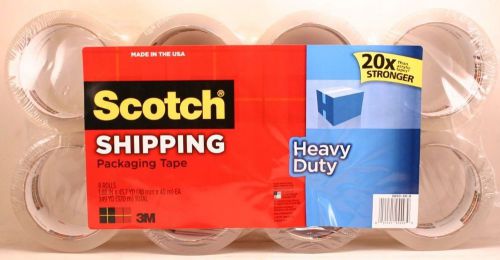 Scotch Shipping Packing Tape Heavy Duty 3M 8 rolls 1.88 in x 43.7 yd