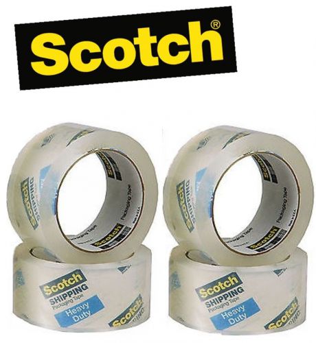 x4 SCOTCH 3M Premium Shipping / Packaging Tape Rolls ~ PREMIUM THICKNESS! 3.1mm