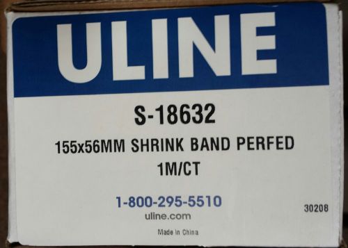 1000 clear pvc heat shrink wrap perforated bands - 155mm x 56mm uline for sale