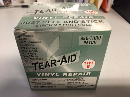 Tear-aid type b vinyl roll box 3&#034;x5&#039; - repair holes/tears,instant extreme bond for sale