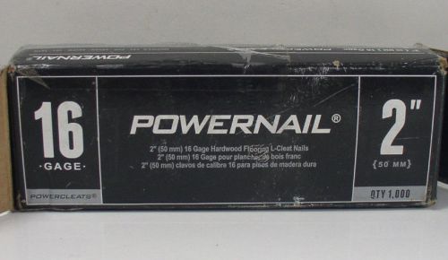 Powernail L200-16 2&#034; 16 Gage Hardwood Floor L-Cleat Nails Qty 1000